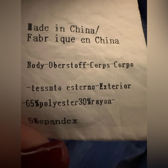 Blue Long Sleeve Top with Leopard Print Lips NWOT - Picture 4 of 5